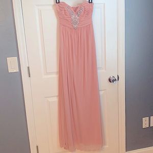 Pink bridesmaid/prom dress size 1